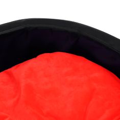Greatstore Pelíšek pro psy černý a červený 69x59x19 cm plyš a umělá kůže