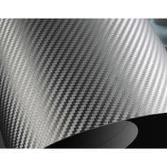 Folie ozdobná 3D carbon tmavě stříbrný 100x152 cm
