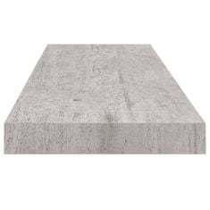 shumee Plovoucí nástěnné police 4 ks betonově šedé 80x23,5x3,8 cm MDF
