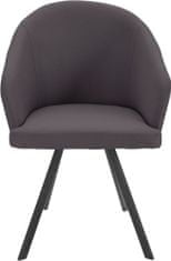 Danish Style Jídelní židle Milan (SET 2 ks), antracitová
