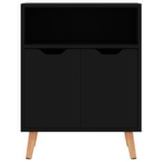 shumee Příborník černý s vysokým leskem 60 x 30 x 72 cm dřevotříska