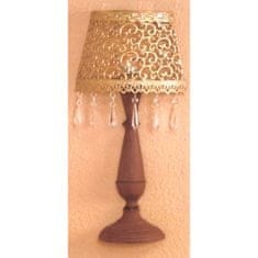 IDEA nábytek Nástěnná dekorativní kovová lampa zlatá/hnědá