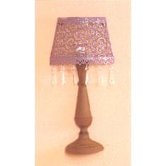 IDEA nábytek Nástěnná dekorativní kovová lampa fialová/hnědá