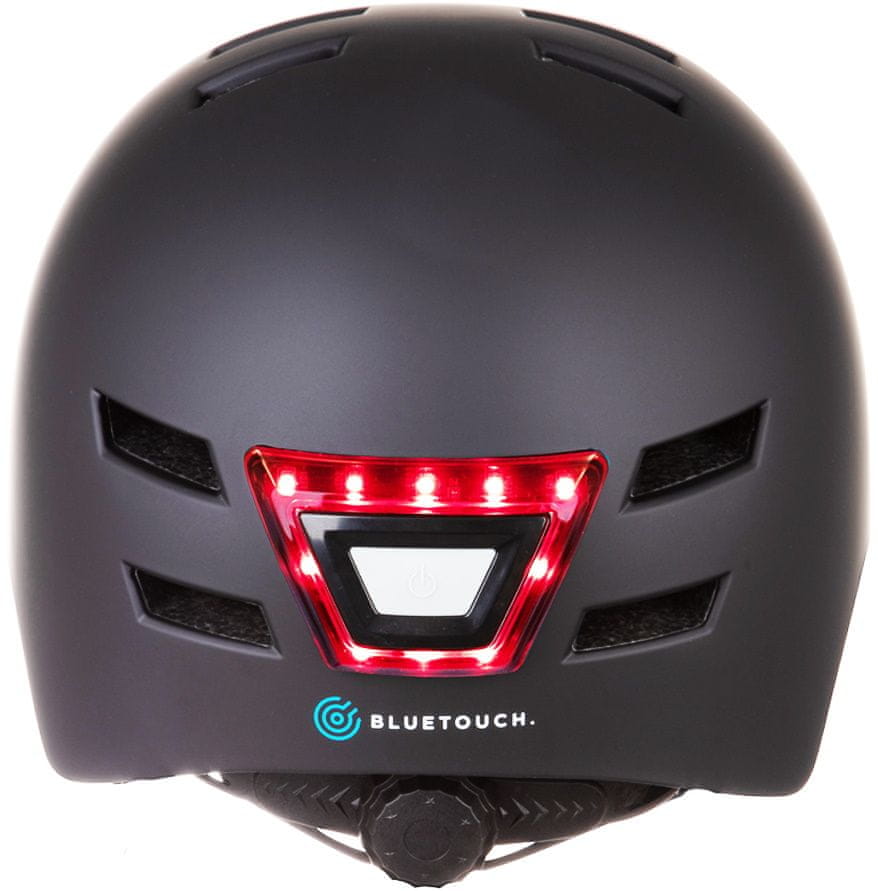 Levně Bluetouch Bezpečnostní helma černá s LED "L"