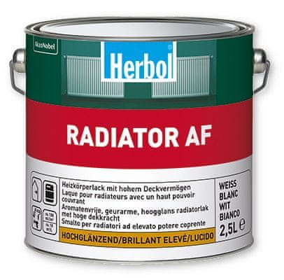 Herbol Radiator AF 0,75 l - bílý syntetický email na topná tělesa a radiátory