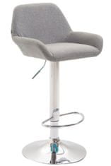 BHM Germany Barová židle Brag, textilní látka, šedá