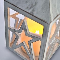 Solight dřevěná lucerna s LED svíčkou, 3x AAA, 1V232