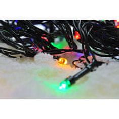 Solight LED venkovní vánoční řetěz, 50 LED, 5m, přívod 3m, 8 funkcí, časovač, IP44, vícebarevný, 1V110-M