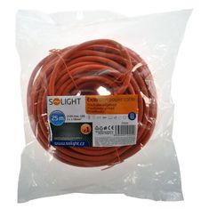 Solight prodlužovací přívod - spojka, 1 zásuvka, 25m, 3 x 1,5mm2, oranžová, PS09