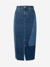 Pepe Jeans Modrá dámská džínová midi sukně Pepe Jeans Piper XS