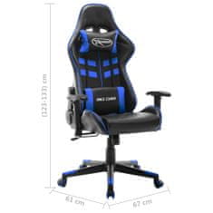 Greatstore Herní židle černá a modrá umělá kůže