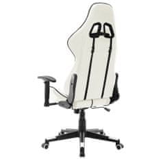 Greatstore Herní židle bílá a černá umělá kůže