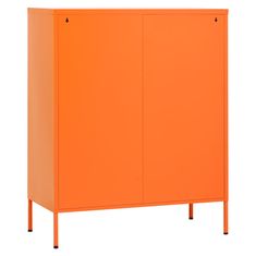 Greatstore Úložná skříň oranžová 80 x 35 x 101,5 cm ocel