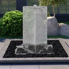 Greatstore Zahradní fontána s čerpadlem nerezová ocel 76 cm trojúhelníková