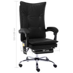 Greatstore Masážní kancelářská židle černá umělá kůže
