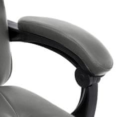 Greatstore Masážní kancelářská židle antracitová umělá kůže