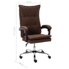 Greatstore Kancelářská židle hnědá textil