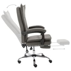 Greatstore Kancelářská židle šedá textil