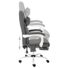 shumee Masážní kancelářská židle šedá umělá kůže