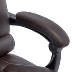 Greatstore Kancelářská židle hnědá umělá kůže