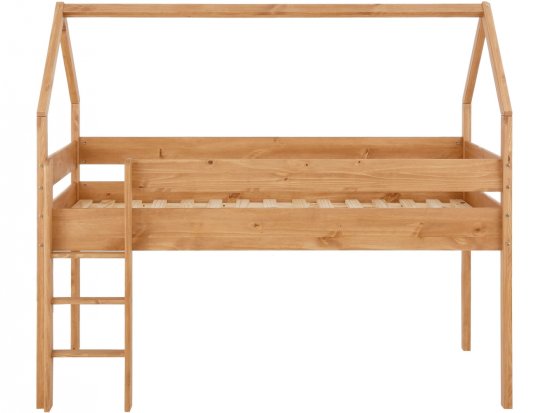 Danish Style Domečková patrová postel Less,142 cm, dřevo