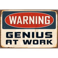 Retro Cedule Cedule Warning - Genius At Work