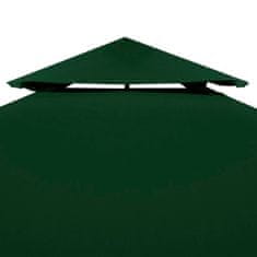 Greatstore Nepromokavá náhradní střecha na altán 310g/m2 zelená 3x4m