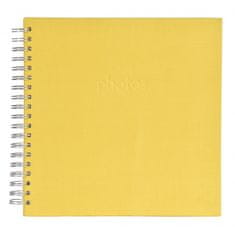 Innova Spirálové fotoalbum LINEN Scrapbook 25x25/50 žluté