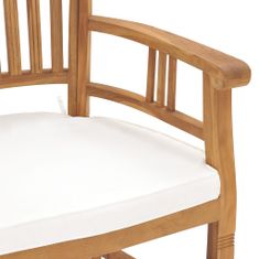 Petromila Zahradní židle 2 ks s krémově bílými poduškami masivní teak 