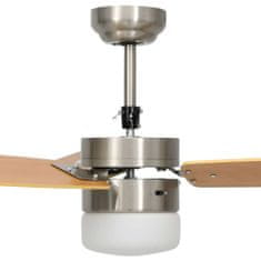 Petromila Stropní ventilátor světlo a dálkový ovladač 108 cm světle hnědý