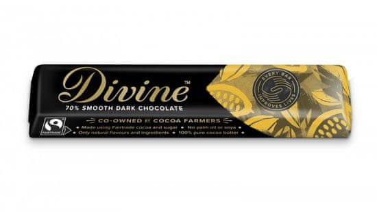 DIVINE Divine hořká čokoládová tyčinka, 70 % kakaa, 35g