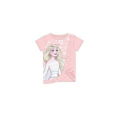 Eplusm Dívčí bavlené triko DISNEY FROZEN, růžové 7 let (122cm)