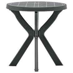 Greatstore Bistro stolek antracitový Ø 70 cm plast