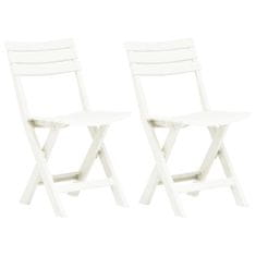 Greatstore Skládací zahradní židle 2 ks plast bílé