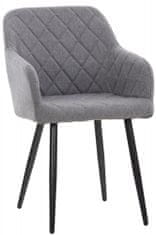BHM Germany Jídelní židle Shila, textil, šedá