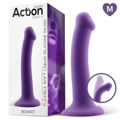 Action Action Bouncy Liquid Silicone Dildo 7″ (18 cm / Purple)
