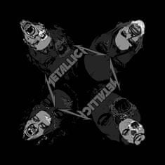 CurePink Multifunkční šátek Metallica: Undead (55 x 55 cm) černá bavlna