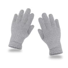 NANDY Dětské zimní rukavice s pěti prsty pro děti 3-6 let - světle šedá
