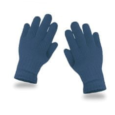NANDY Dětské zimní rukavice s pěti prsty pro děti 3-6 let - modrý