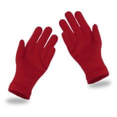NANDY Pětiprsté rukavice pro děti ve věku 7-10 let - Červené