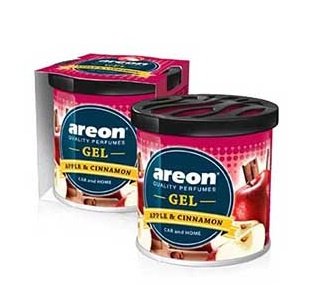 Areon Gelový osvěžovač vzduchu v plechovce Areon, vůně Apple&amp;Cinnamon, obsah 80 g