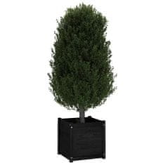 Greatstore Zahradní truhlík černý 50 x 50 x 50 cm masivní borovice