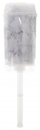 Paris Dekorace Vystřelovací konfety push pop bílé barvy, 4,5 x 18 cm