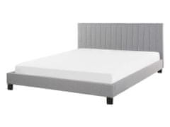 Beliani Čalouněná postel 140 x 200 cm světle šedá POITIERS