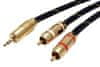 Gold kabel jack 3,5M - 2x cinch(M), 5m (11.09.4276)