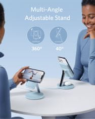 Anker PowerWave Mag-Go 2-in-1 Stand 5K B25A7331, modrý