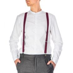 NANDY Klasické šle pro muže a ženy k na nošení s elegantním kalhotám - bordó