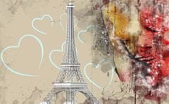 PRINTCARE Obraz na plátně Eiffelova věž 2, 40 x 30 cm