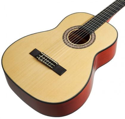  krásna akustická gitara oscar schmidt menzura 580 mm vrstvený korpus pololesklá povrchová úprava vhodná na hru trsátkami a prstami 