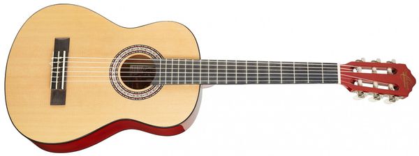 krásná akustická kytara oscar schmidt menzura 556 mm vrstvený korpus lesklá povrchová úprava vhodná pro hru trsátky i prsty